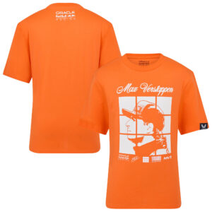 Red Bull Racing Max Verstappen Puzzle Driver T-Shirt - Orange - Kids