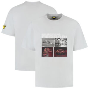 Scuderia Ferrari Distressed Graphic Driver T-Shirt - Grey