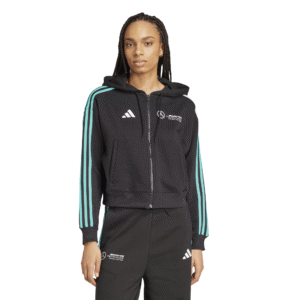 Mercedes AMG Petronas adidas F1 Logo Zip Hoodie - Black - Womens