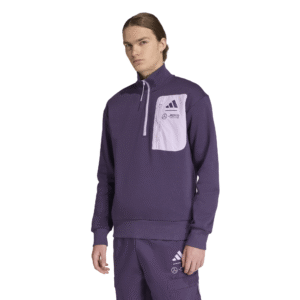 Mercedes AMG Petronas adidas F1 Premium Fleece Zip Top - Plum